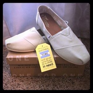 Toms slip ons Classic Mint canvas
